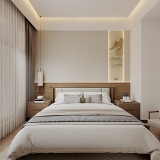 新中式三号公寓主卧