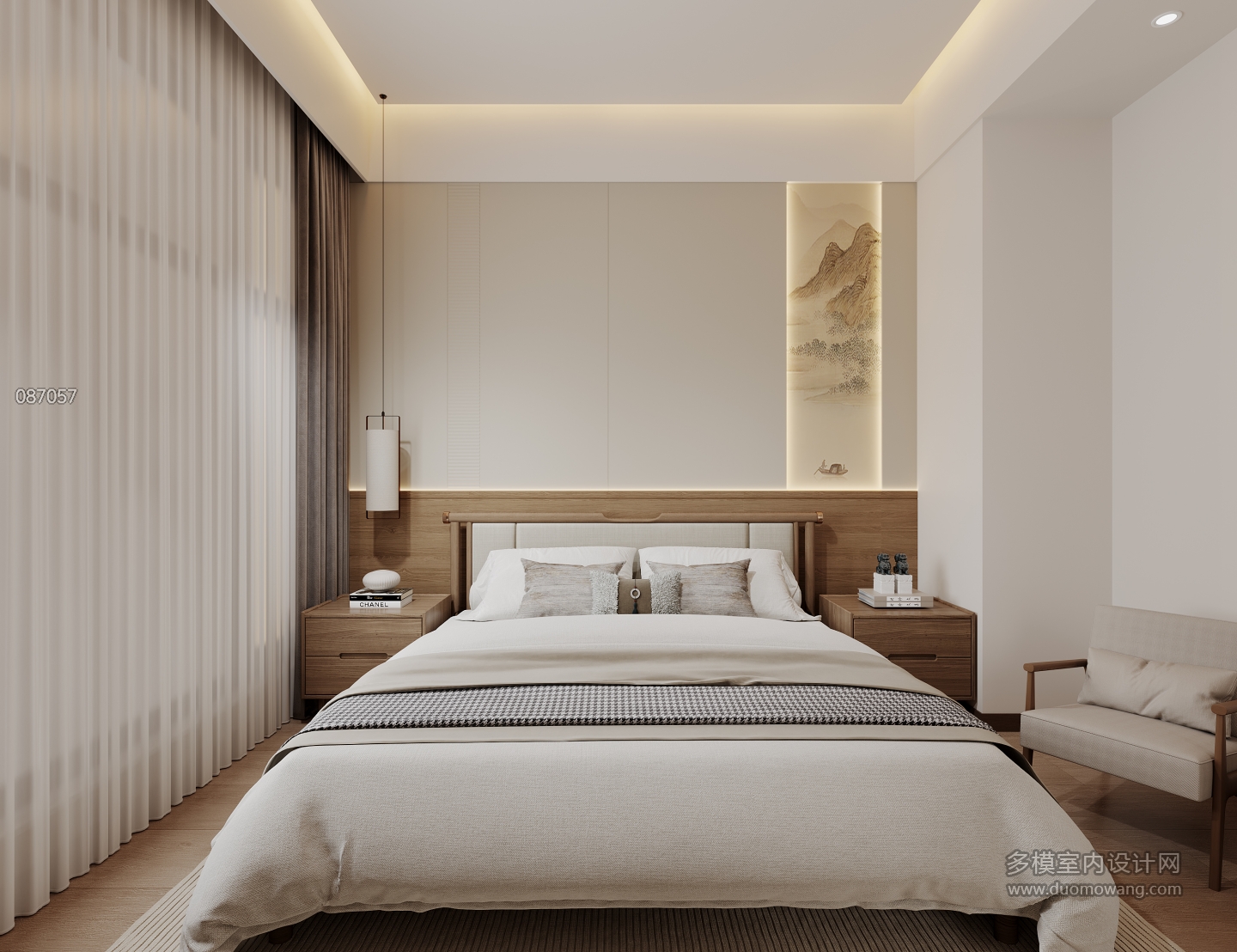 新中式三号公寓主卧