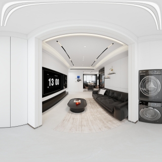 现代黑白灰阳台