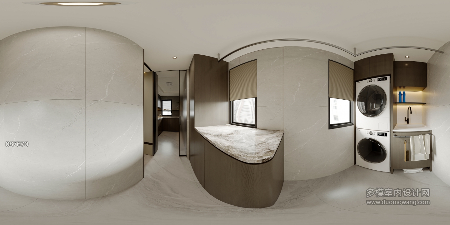 现代洗衣房全景