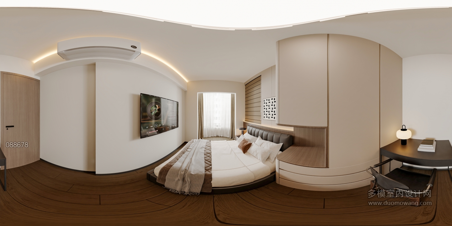 现代主卧全景