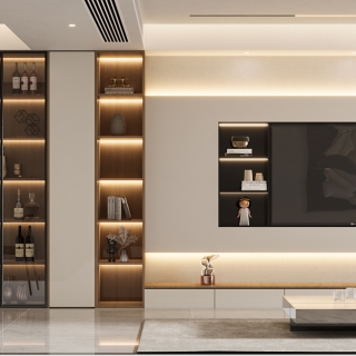 现代电视背景墙