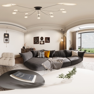 美式起居室全景