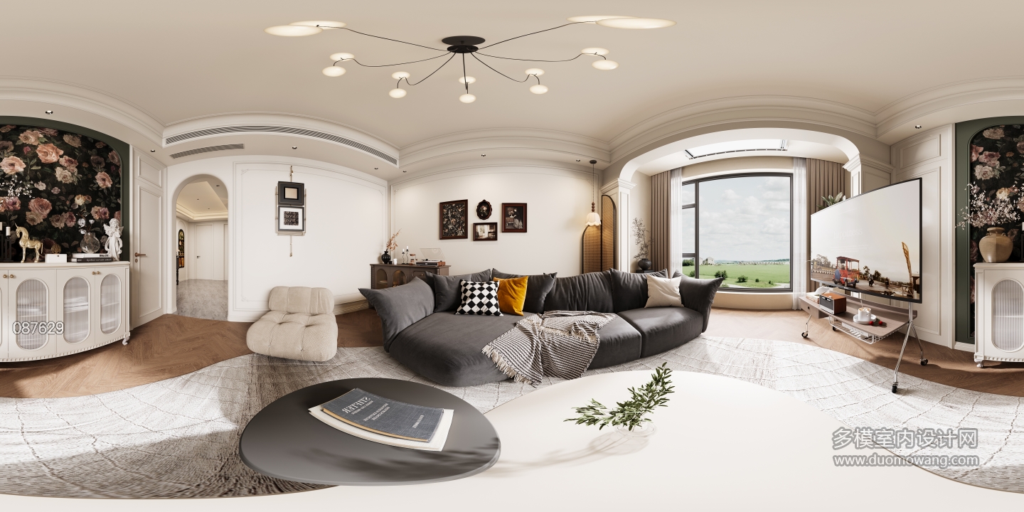 美式起居室全景