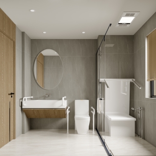 新中式艾灸馆卫生间静态