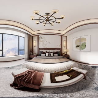 新中式主卧全景