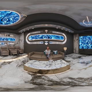 负二影音室全景