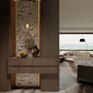 意式轻奢 玄关静态