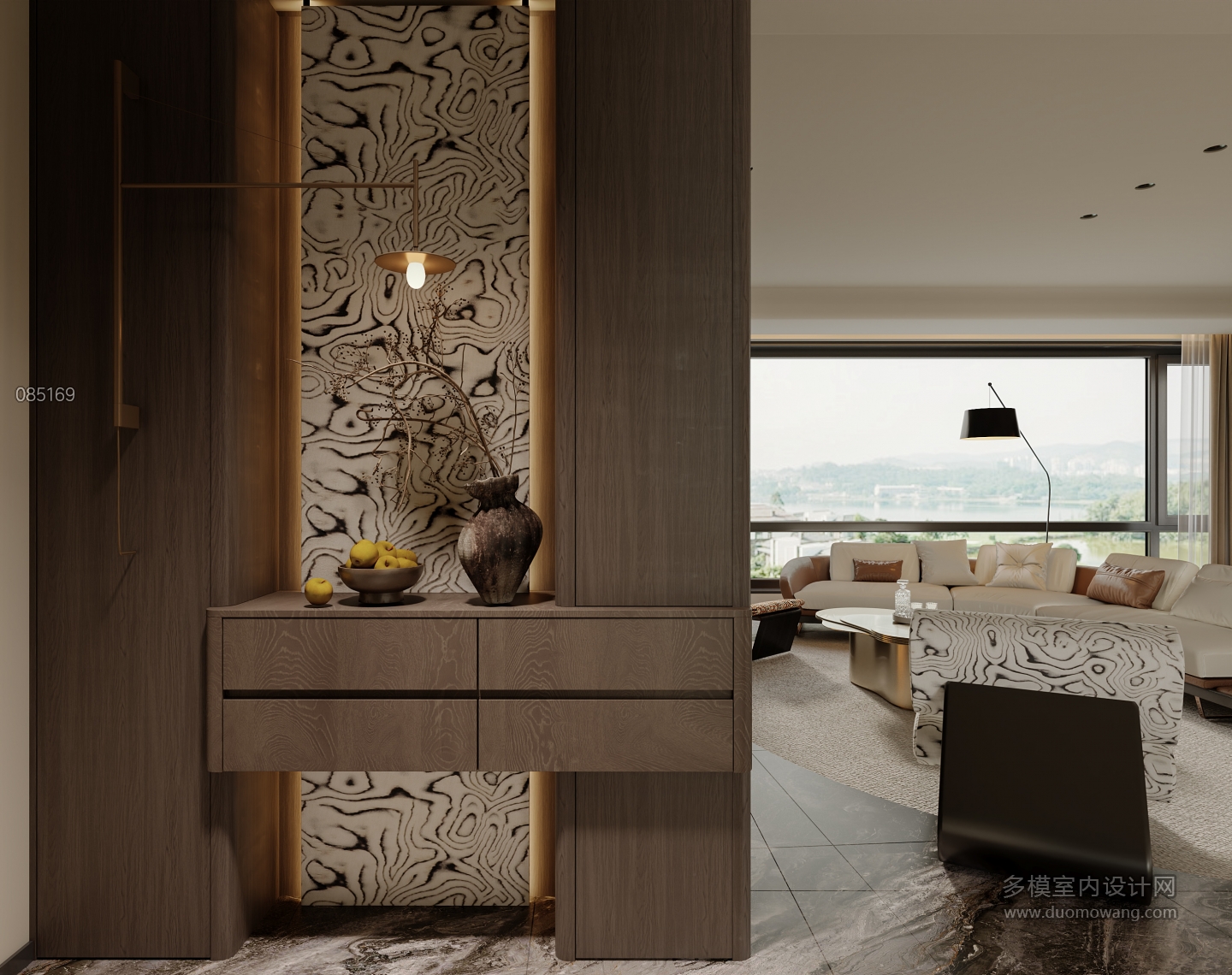 意式轻奢 玄关静态