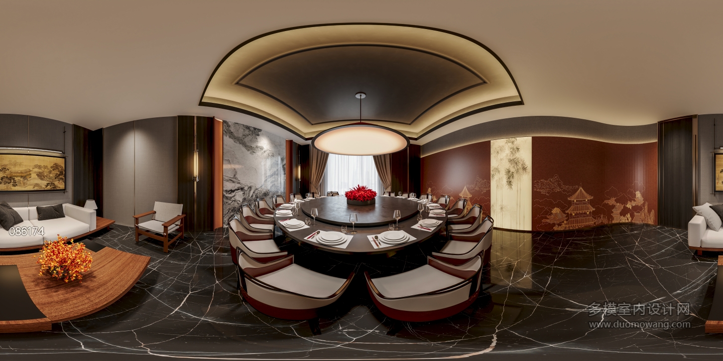 新中式圆桌包房3