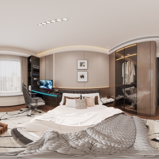 复古男孩房全景