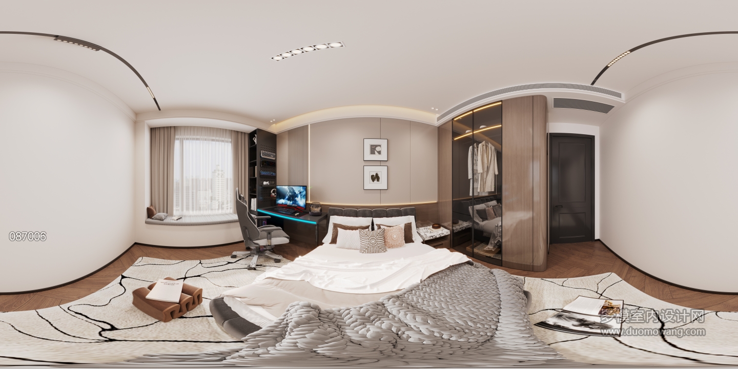 复古男孩房全景