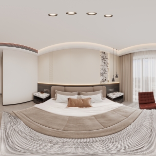 现代主卧室全景