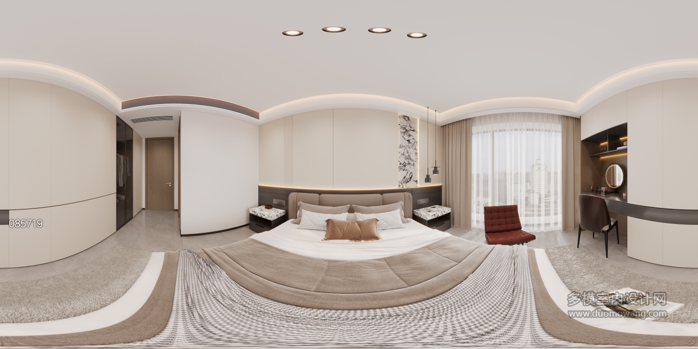 现代主卧室全景