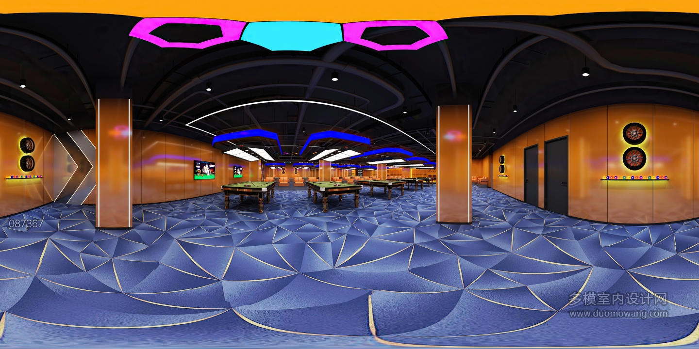 现代台球厅大厅 (1)
