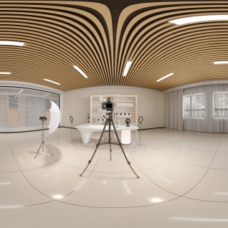 现代办公宿舍楼大直播间全景