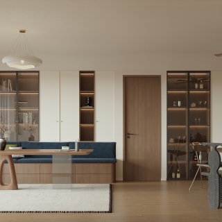 现代 中古风 客厅 单张3