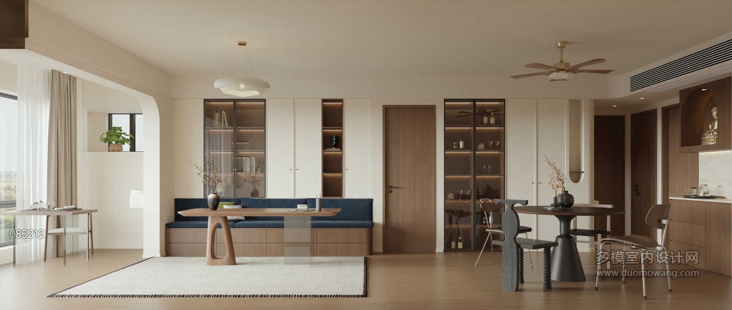 现代 中古风 客厅 单张3