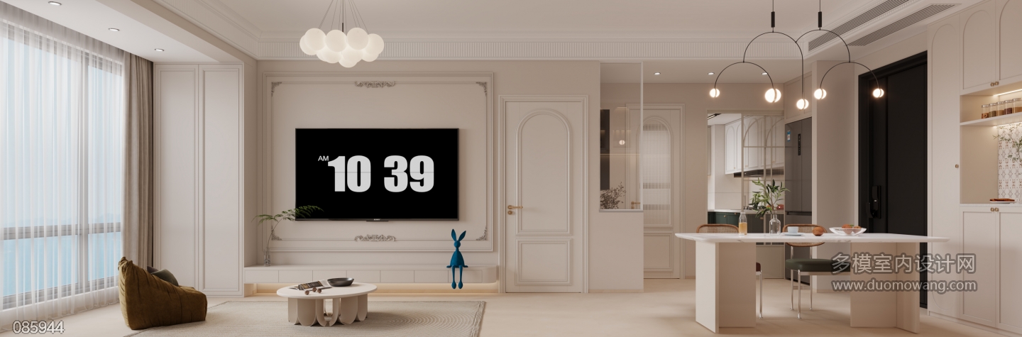 法式-电视背景墙