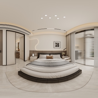 现代-主卧全景