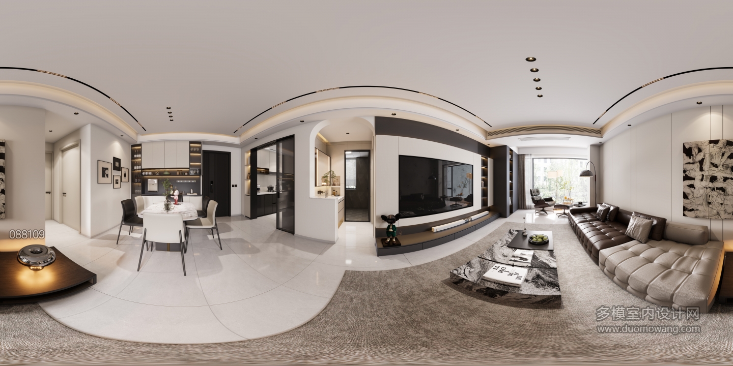 现代客厅全景