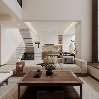 新中式三号公寓客厅