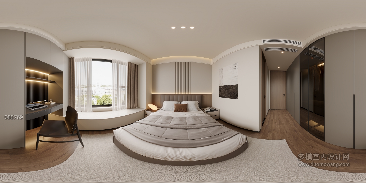 现代南次卧全景