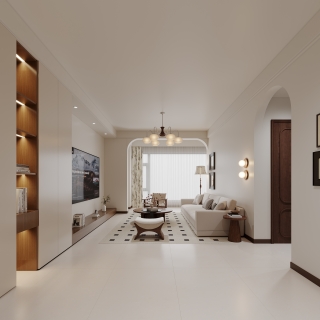 现代中古客厅砖