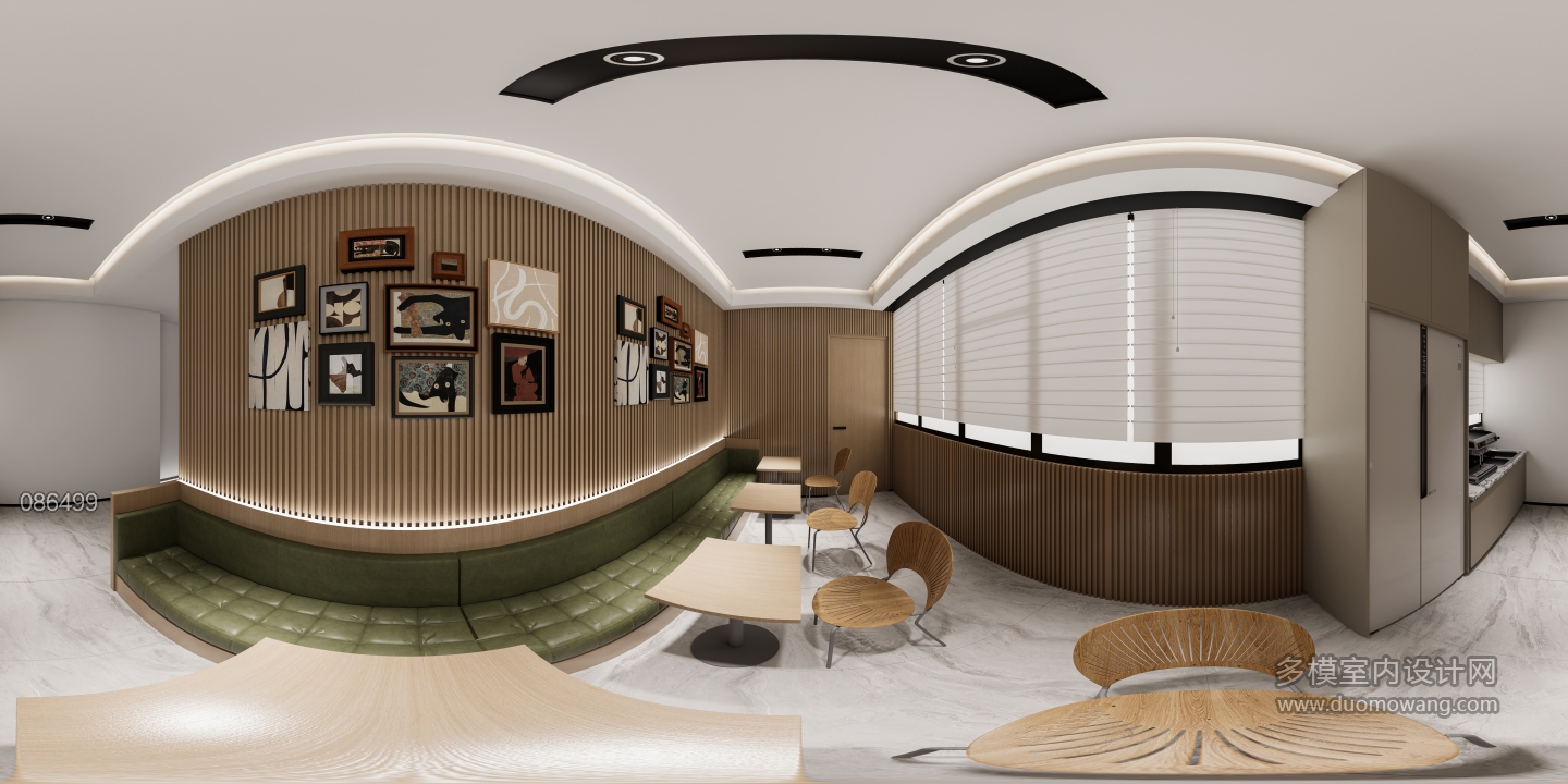 现代茶水间全景