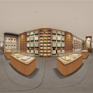药材展示区全景