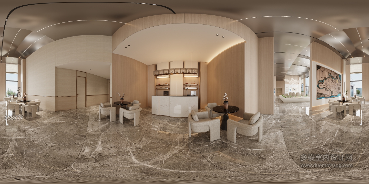 现代售楼部全景