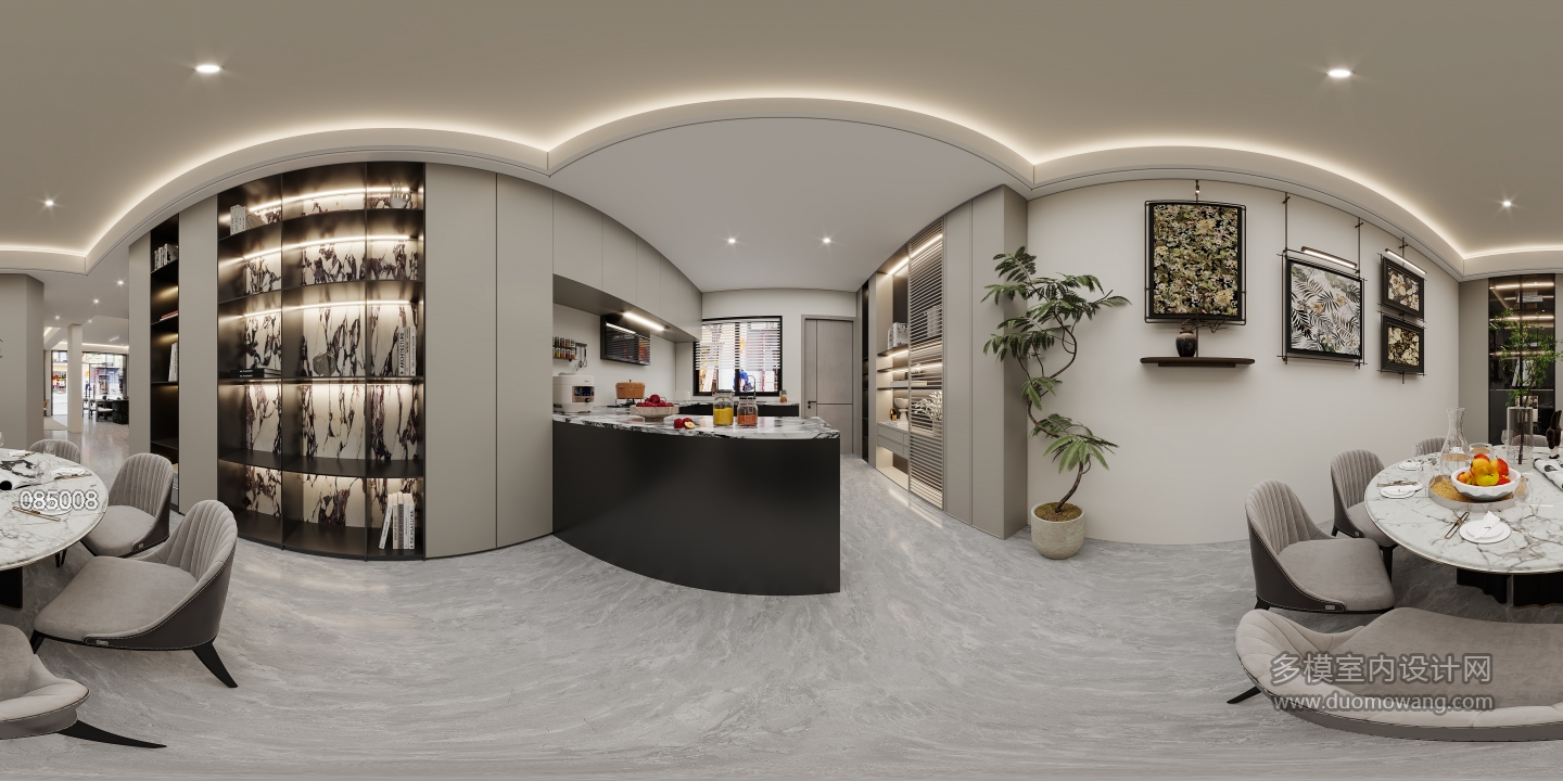 现代餐厅全景