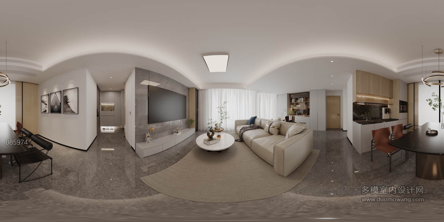 现代客厅全景