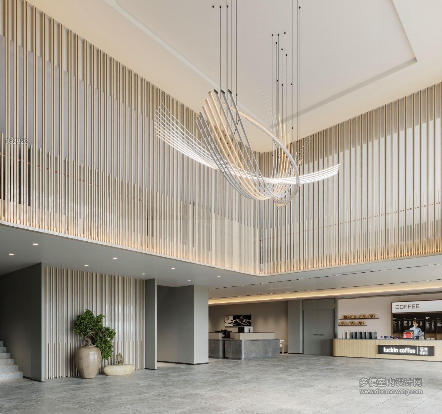 现代酒店大堂造型1