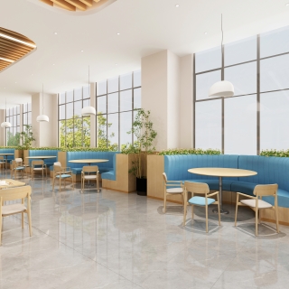 现代食堂员工餐厅卡座视角 (1) (1)