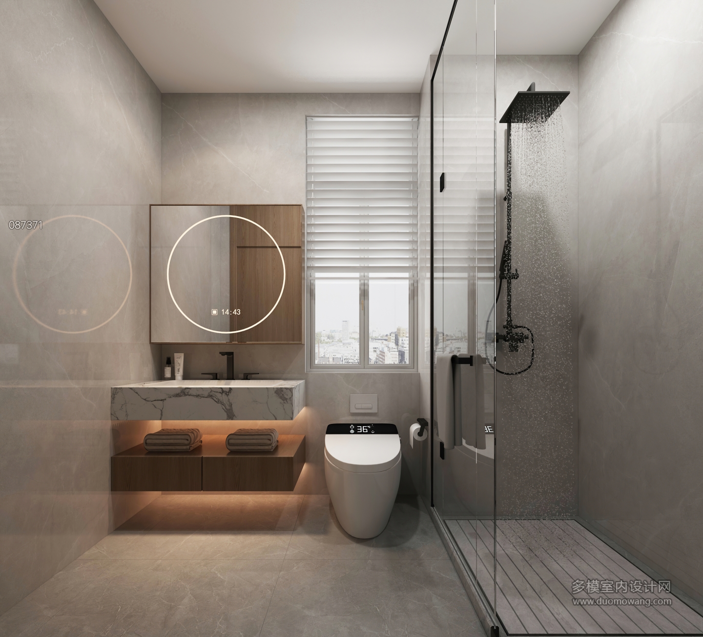 意式家装客卧卫生间 (1)