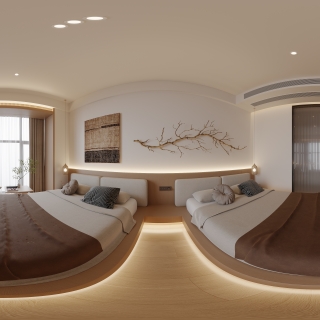 新中式后加卧室全景