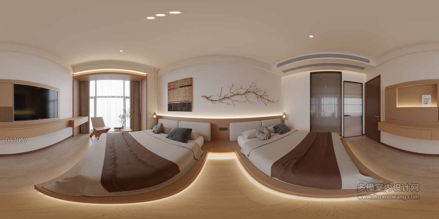 新中式后加卧室全景