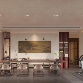 新中式会所书房