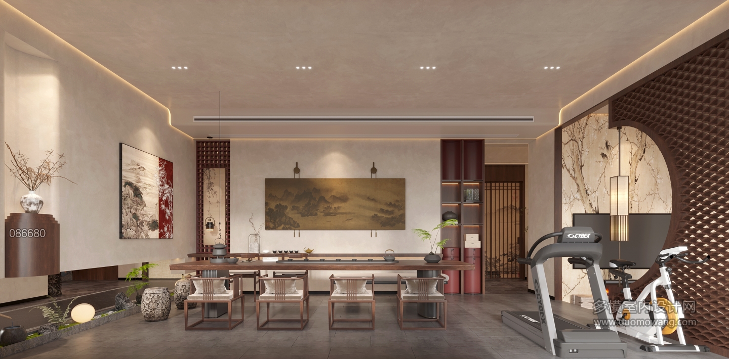 新中式会所书房