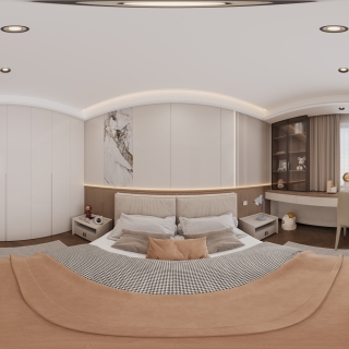 现代男孩房全景