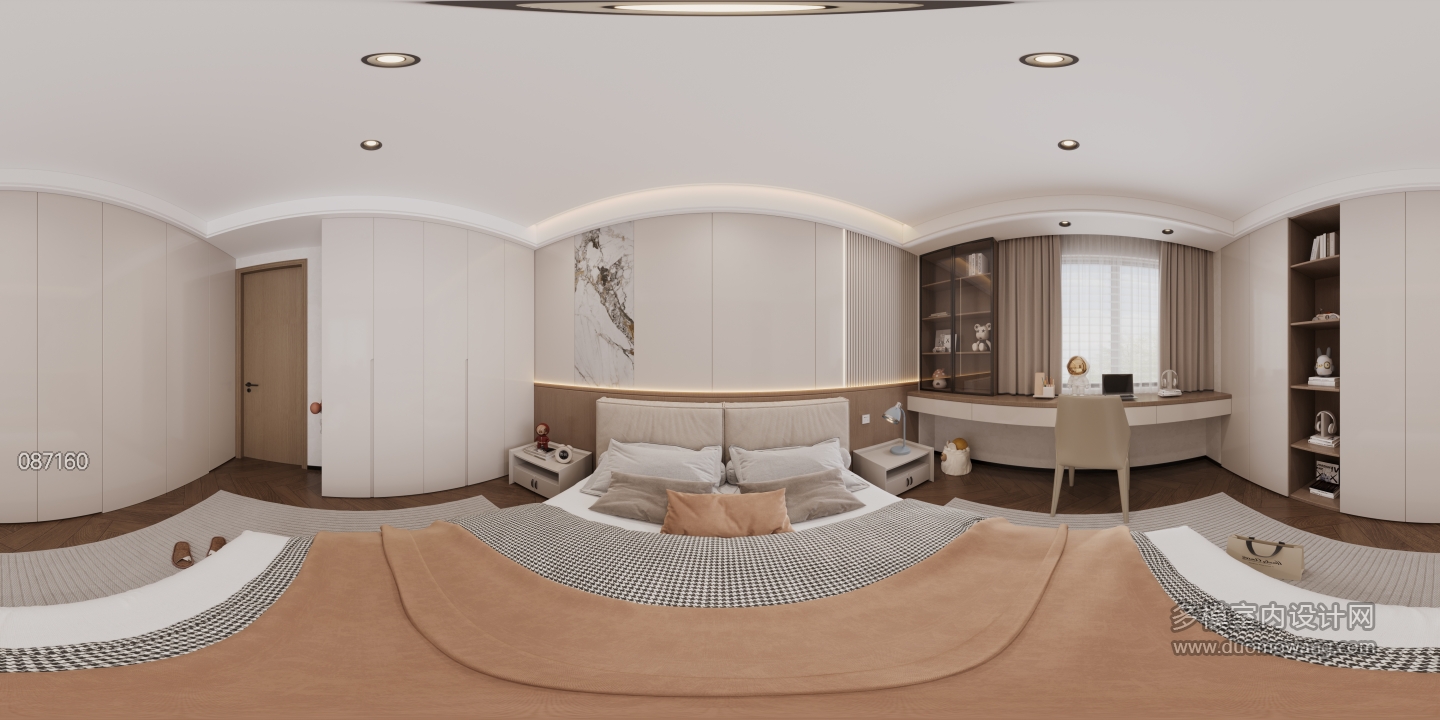 现代男孩房全景