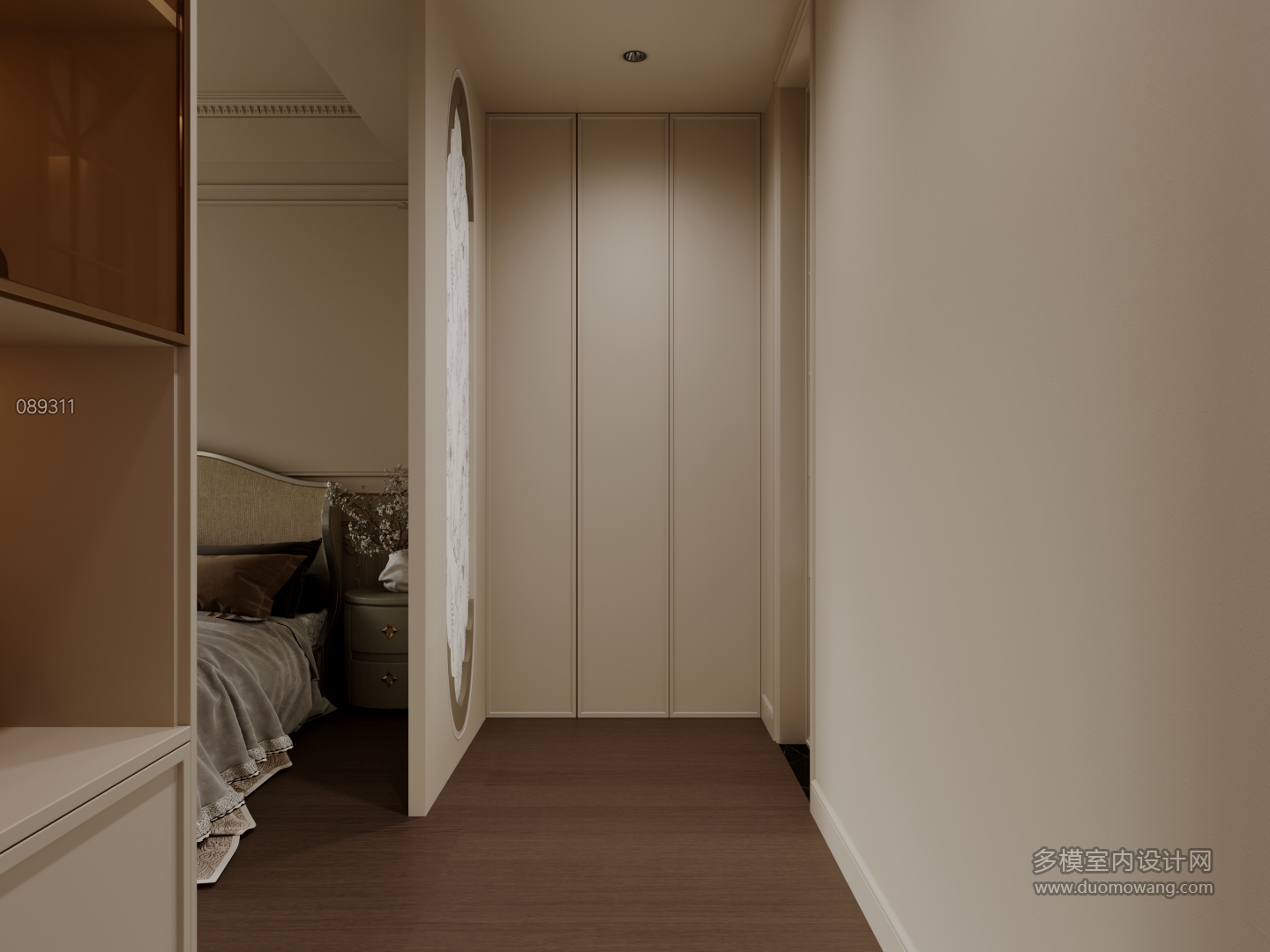 欧式主卧衣帽间静态