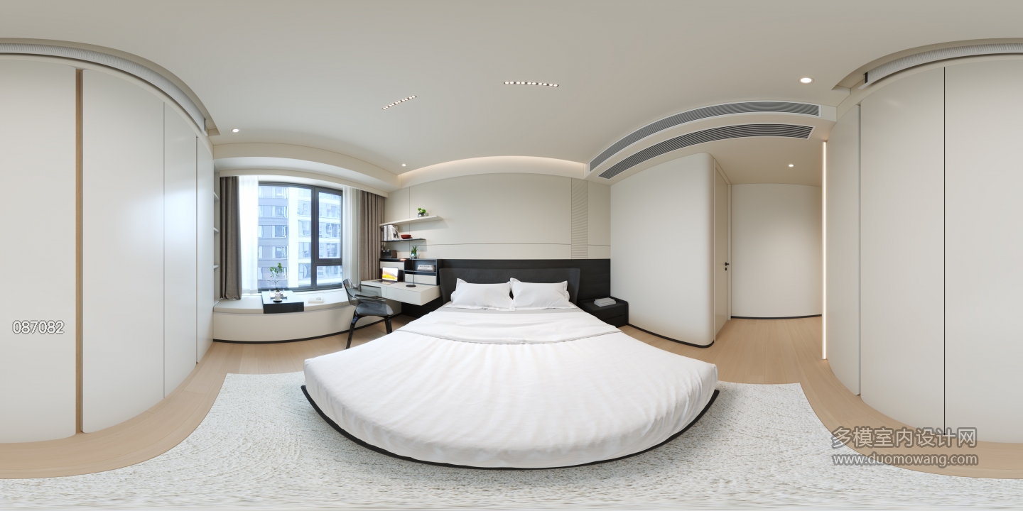 现代主卧360