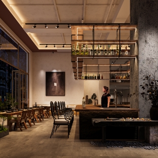 山野风餐厅全景1静态