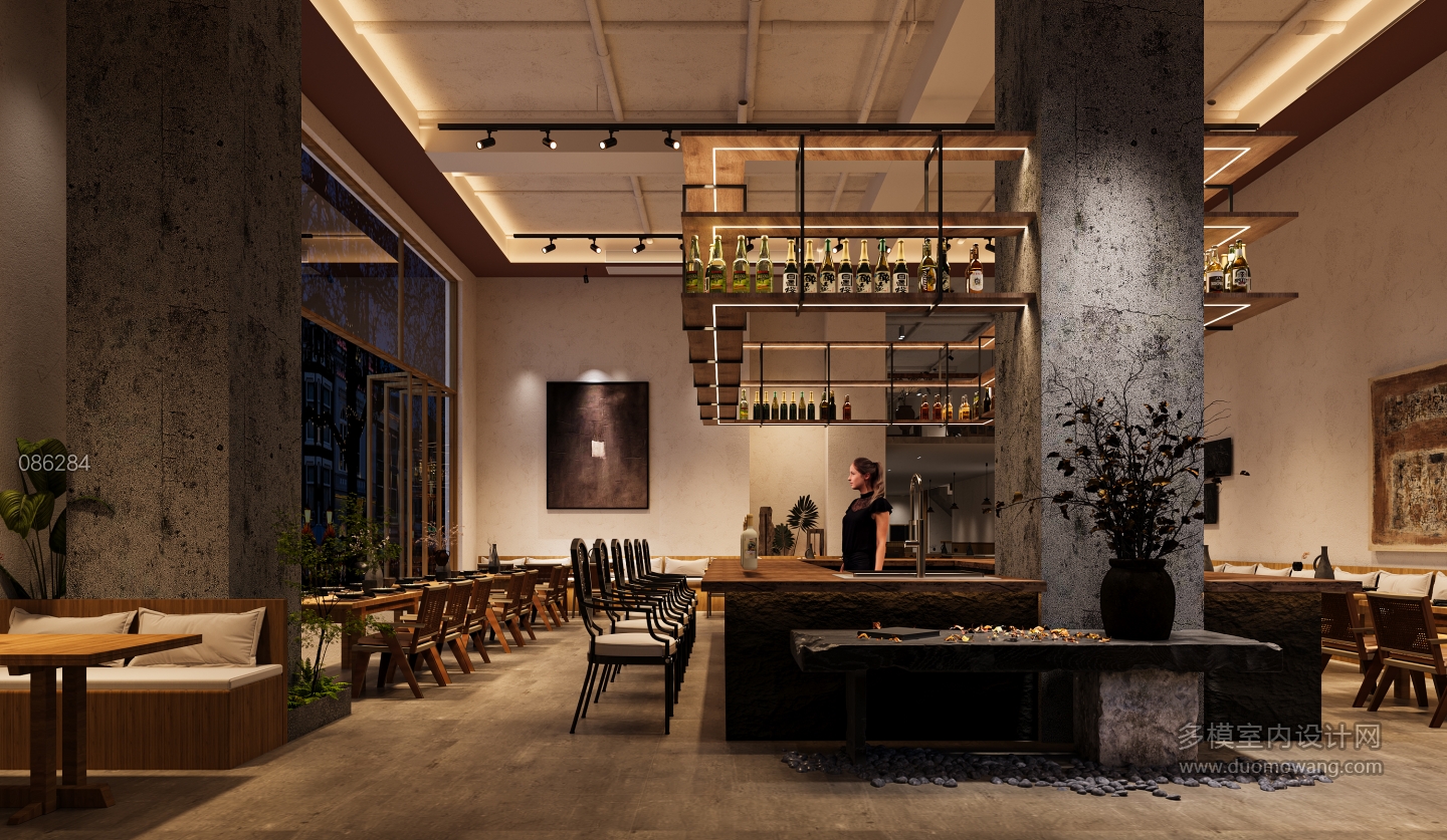 山野风餐厅全景1静态