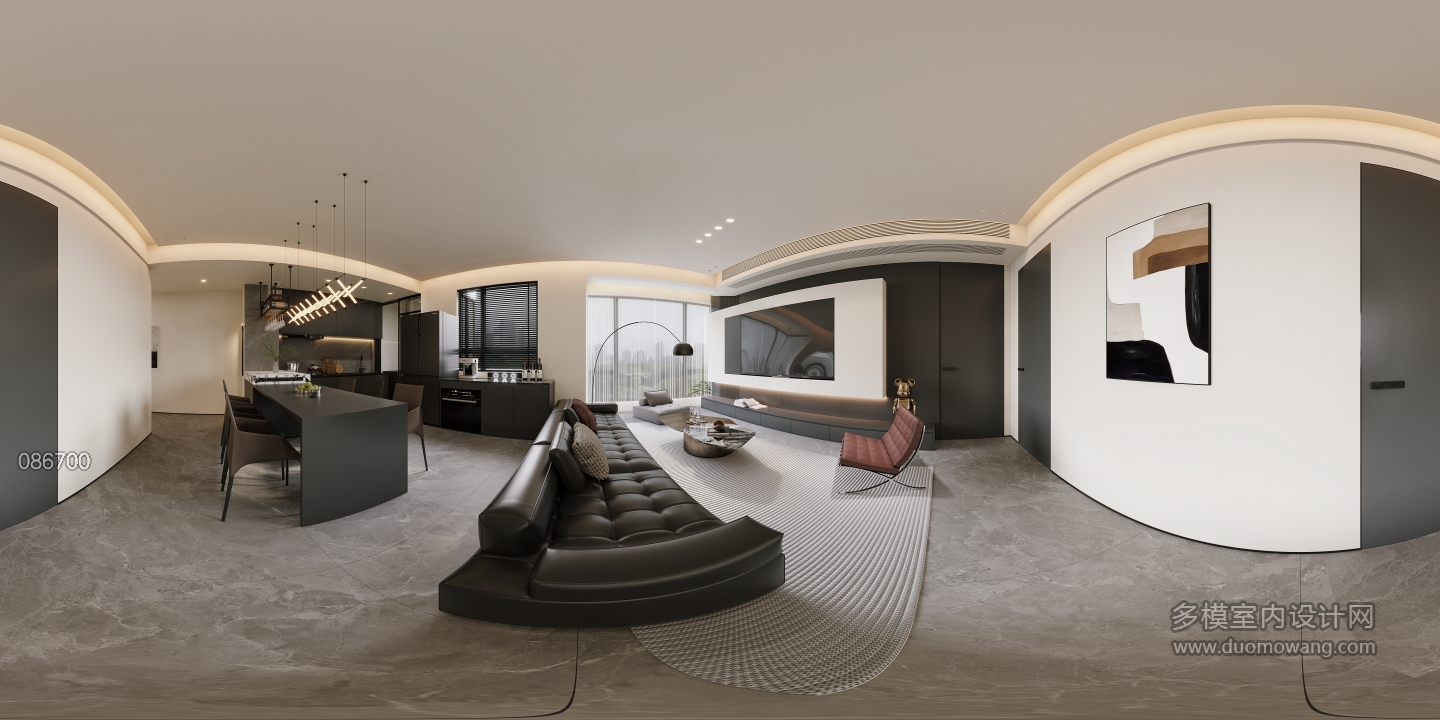 现代意式客餐全景