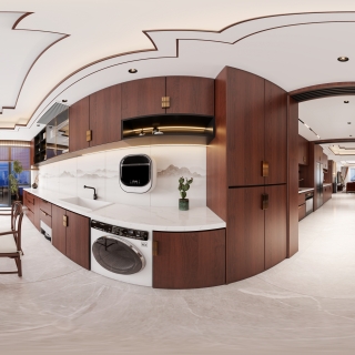 新中式茶区全景