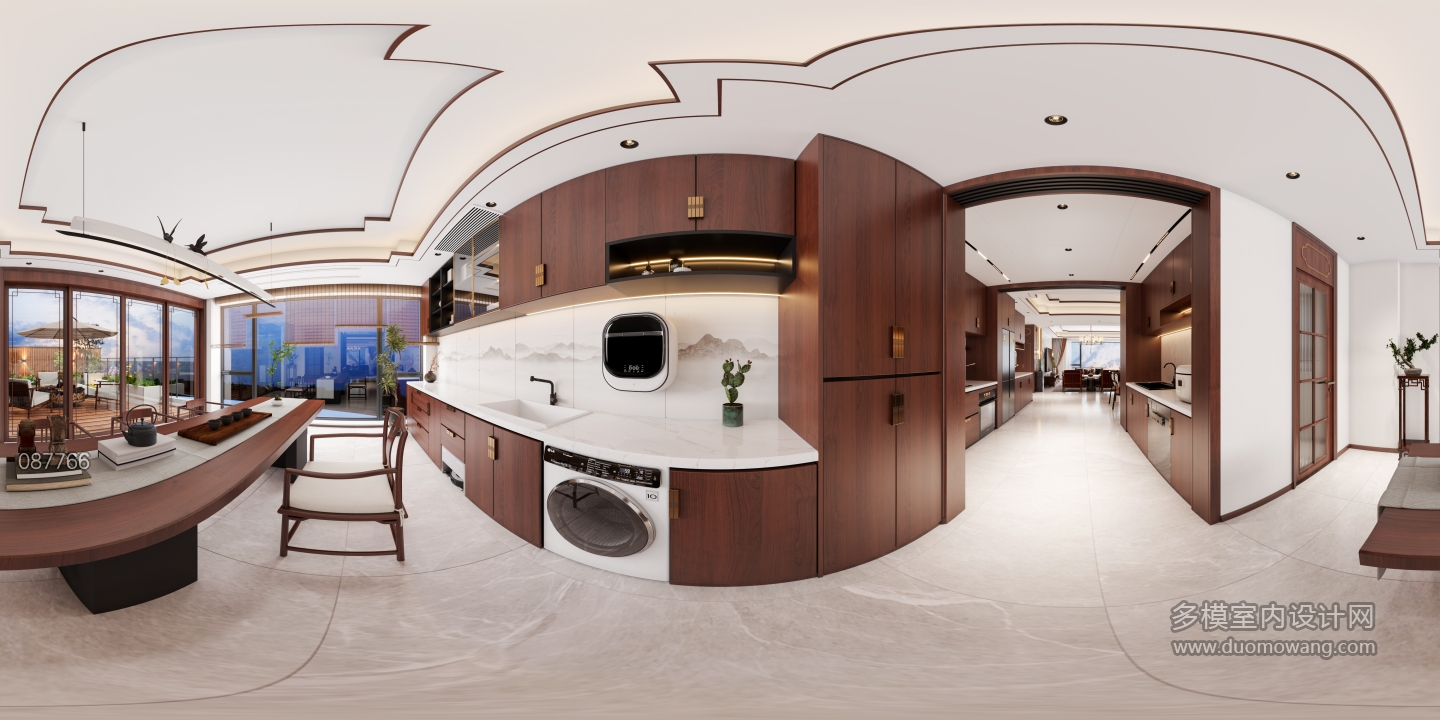 新中式茶区全景