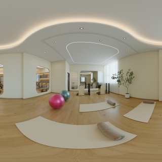 现代瑜伽教室全景